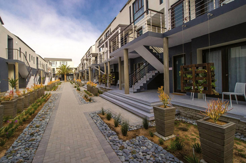 The Bank assisted Gondwana Collection to preserve 950 jobs. Above, the Delight Hotel, part of the Gondwana Collection, also financed by Development Bank of Namibia.